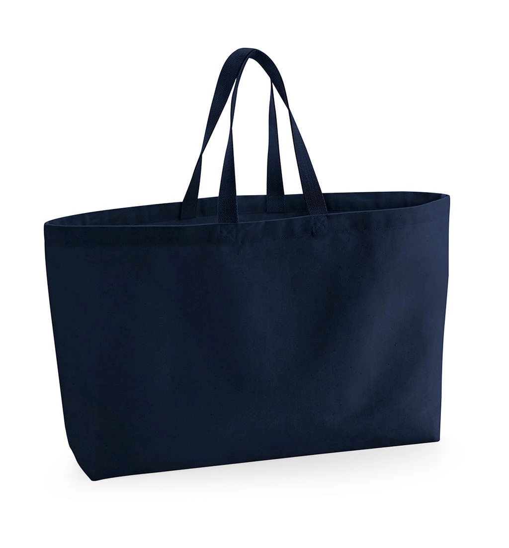 Oversized Canvas Tote Bag zum Besticken und Bedrucken in der Farbe French Navy mit Ihren Logo, Schriftzug oder Motiv.