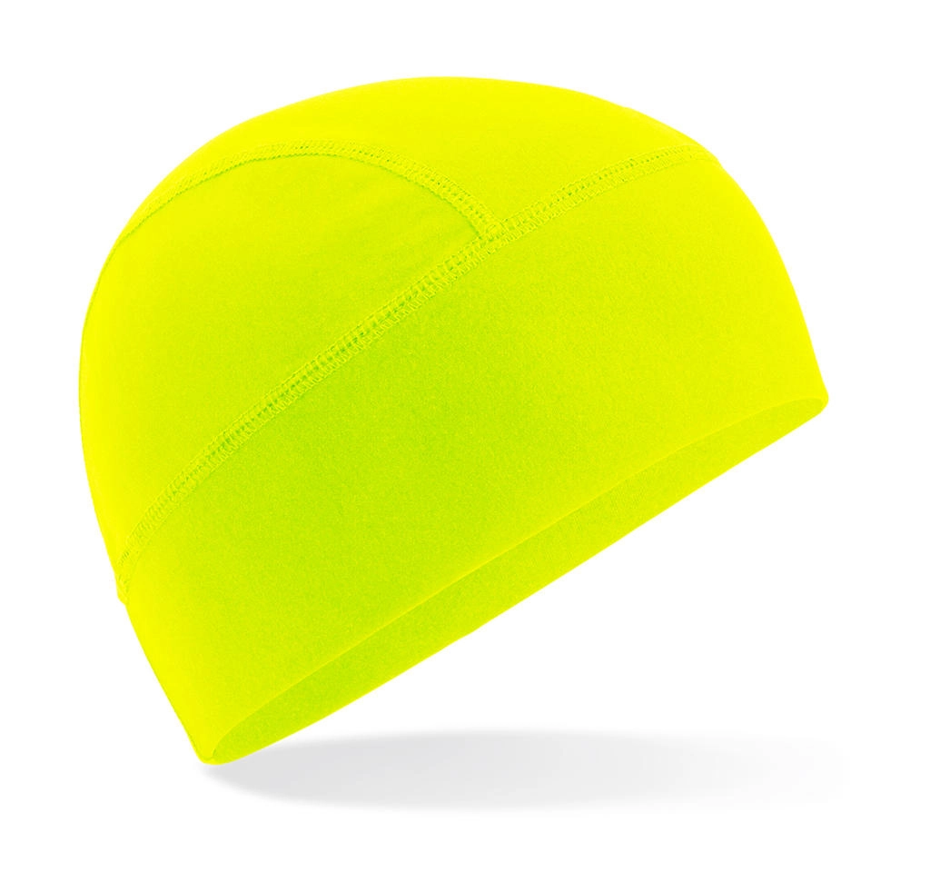 Softshell Sports Tech Beanie zum Besticken und Bedrucken in der Farbe Fluorescent Yellow mit Ihren Logo, Schriftzug oder Motiv.