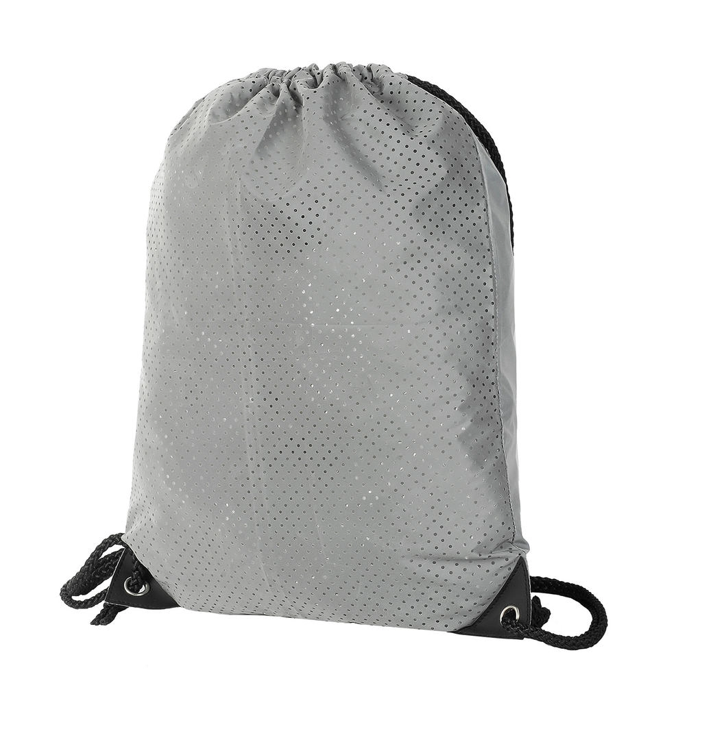 Stafford Reflective Drawstring Backpack zum Besticken und Bedrucken in der Farbe Silver Hi Vis mit Ihren Logo, Schriftzug oder Motiv.