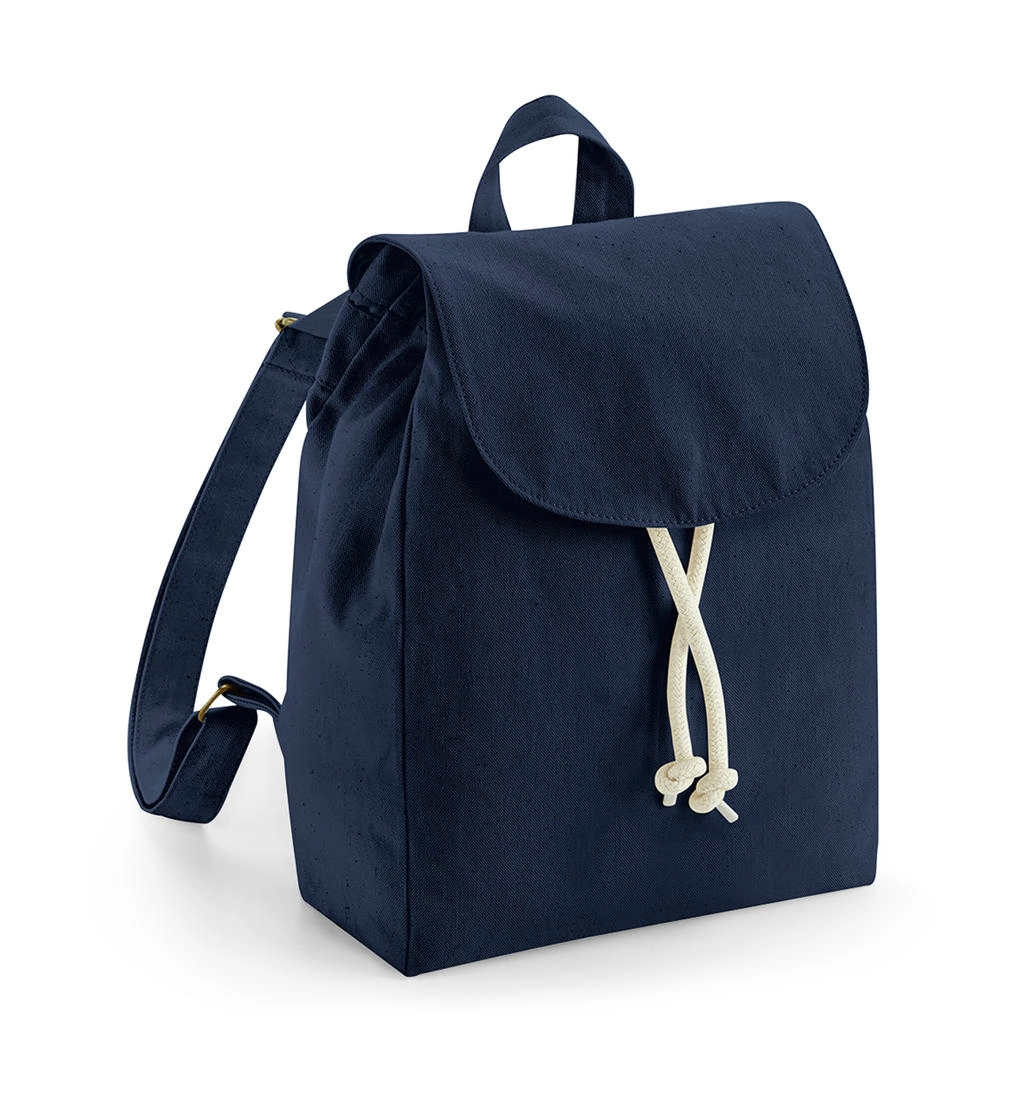 EarthAware® Organic Mini Rucksack zum Besticken und Bedrucken in der Farbe French Navy mit Ihren Logo, Schriftzug oder Motiv.
