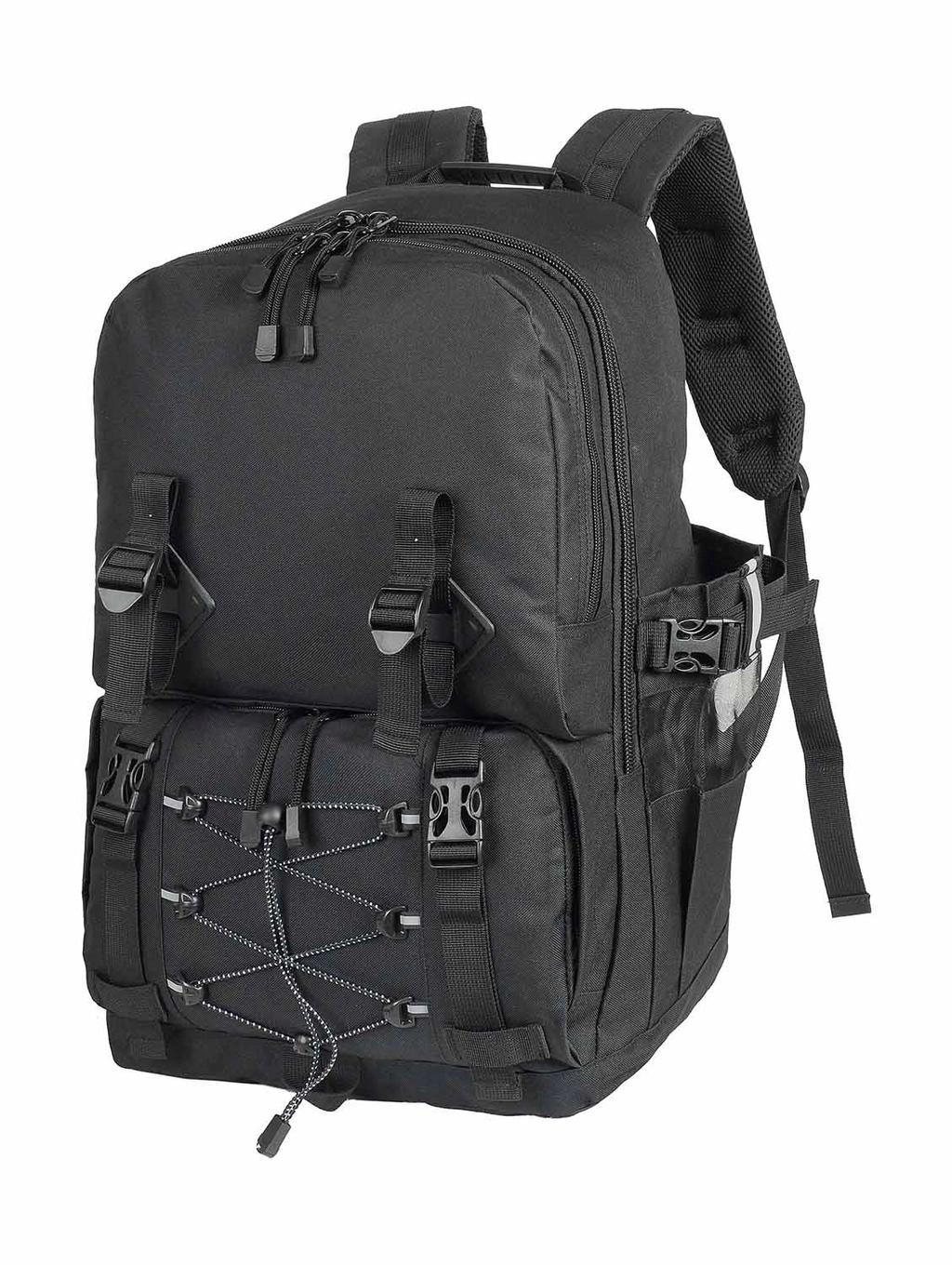 Mount Ararat Hiking Backpack zum Besticken und Bedrucken in der Farbe Black/Black mit Ihren Logo, Schriftzug oder Motiv.