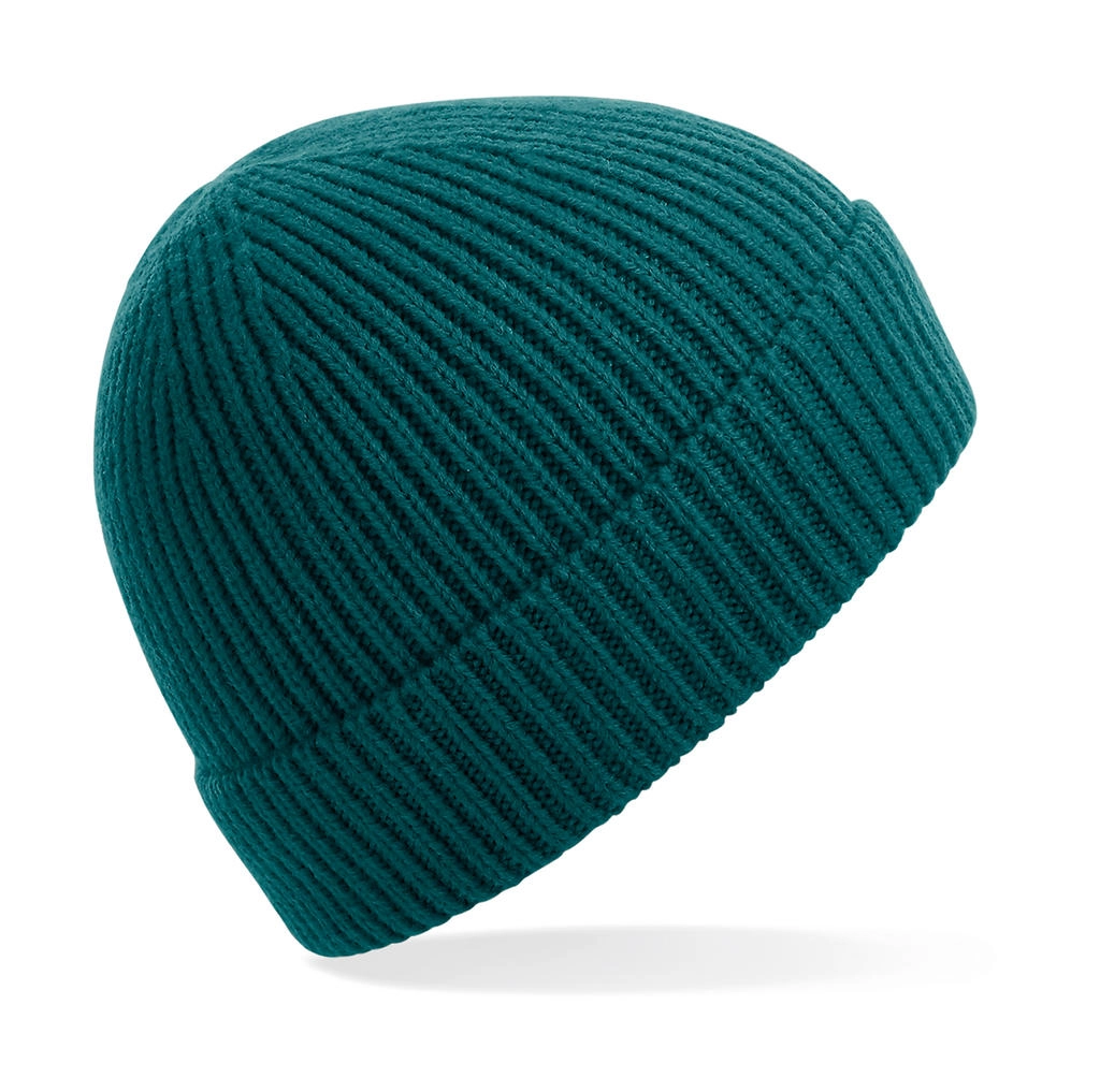 Engineered Knit Ribbed Beanie zum Besticken und Bedrucken in der Farbe Ocean Green mit Ihren Logo, Schriftzug oder Motiv.