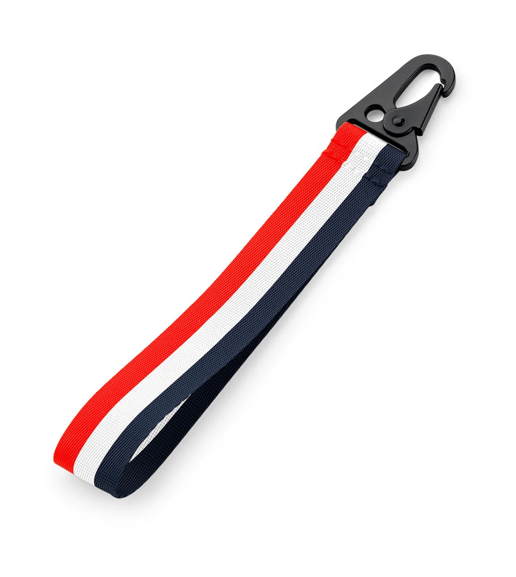 Brandable Key Clip zum Besticken und Bedrucken in der Farbe Red/White/Navy mit Ihren Logo, Schriftzug oder Motiv.
