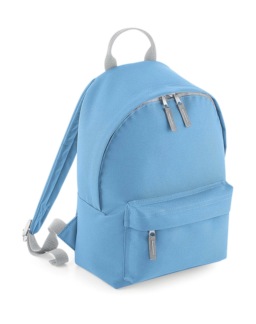 Mini Fashion Backpack zum Besticken und Bedrucken in der Farbe Sky Blue/Light Grey mit Ihren Logo, Schriftzug oder Motiv.