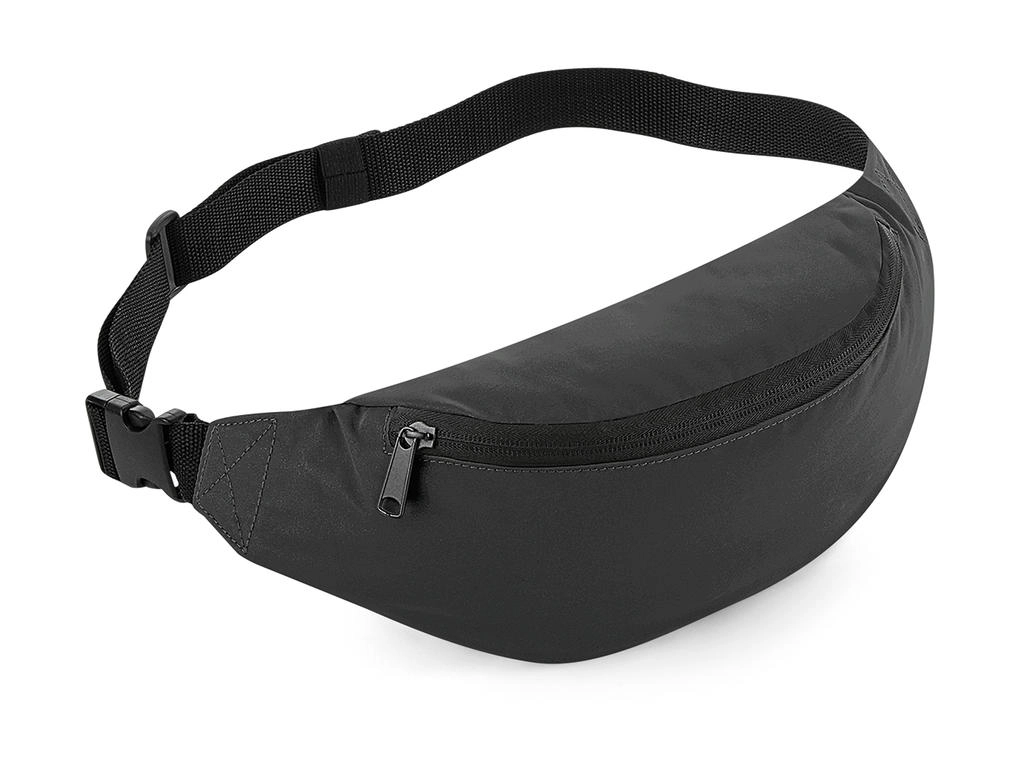 Reflective Belt Bag zum Besticken und Bedrucken in der Farbe Black Reflective mit Ihren Logo, Schriftzug oder Motiv.