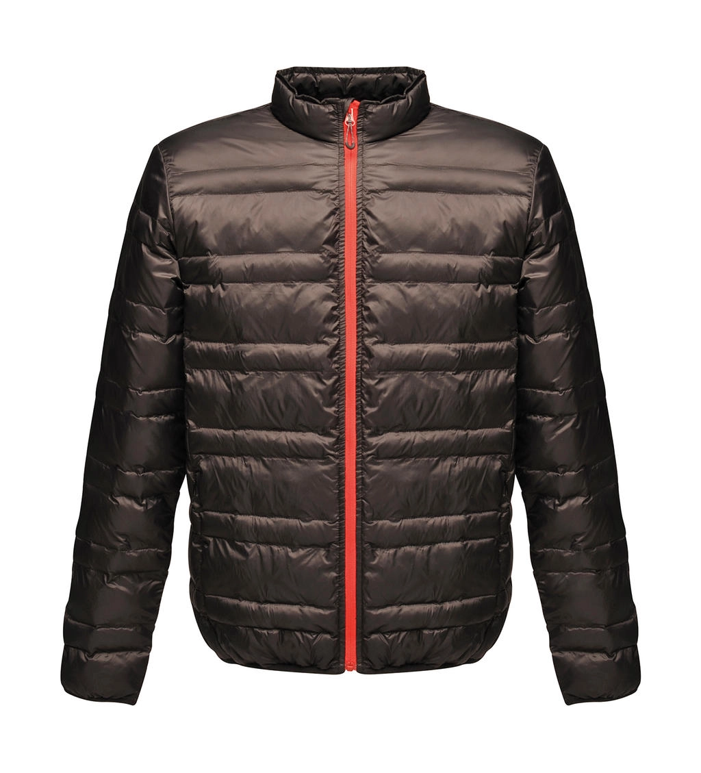 Firedown Down-Touch Jacket zum Besticken und Bedrucken in der Farbe Black/Red mit Ihren Logo, Schriftzug oder Motiv.