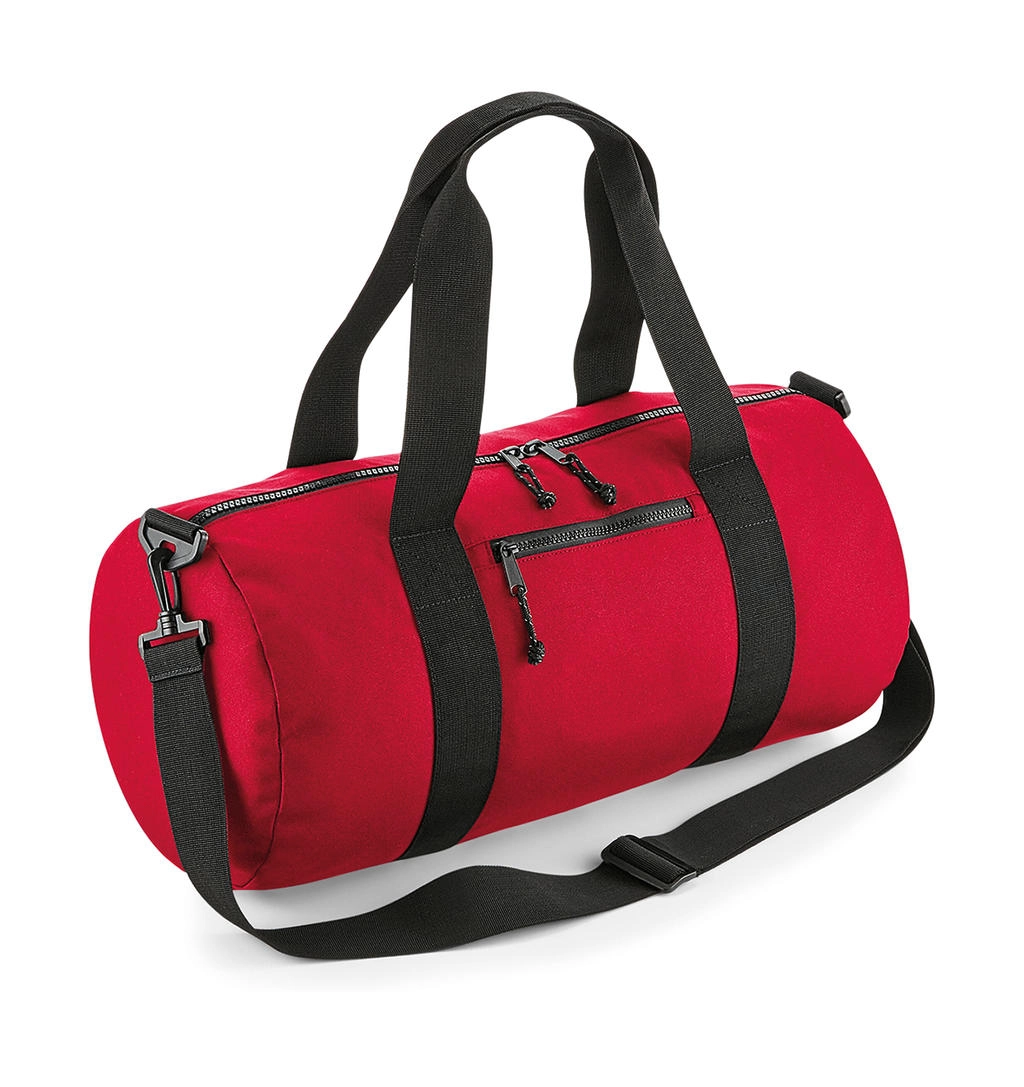 Recycled Barrel Bag zum Besticken und Bedrucken in der Farbe Classic Red mit Ihren Logo, Schriftzug oder Motiv.