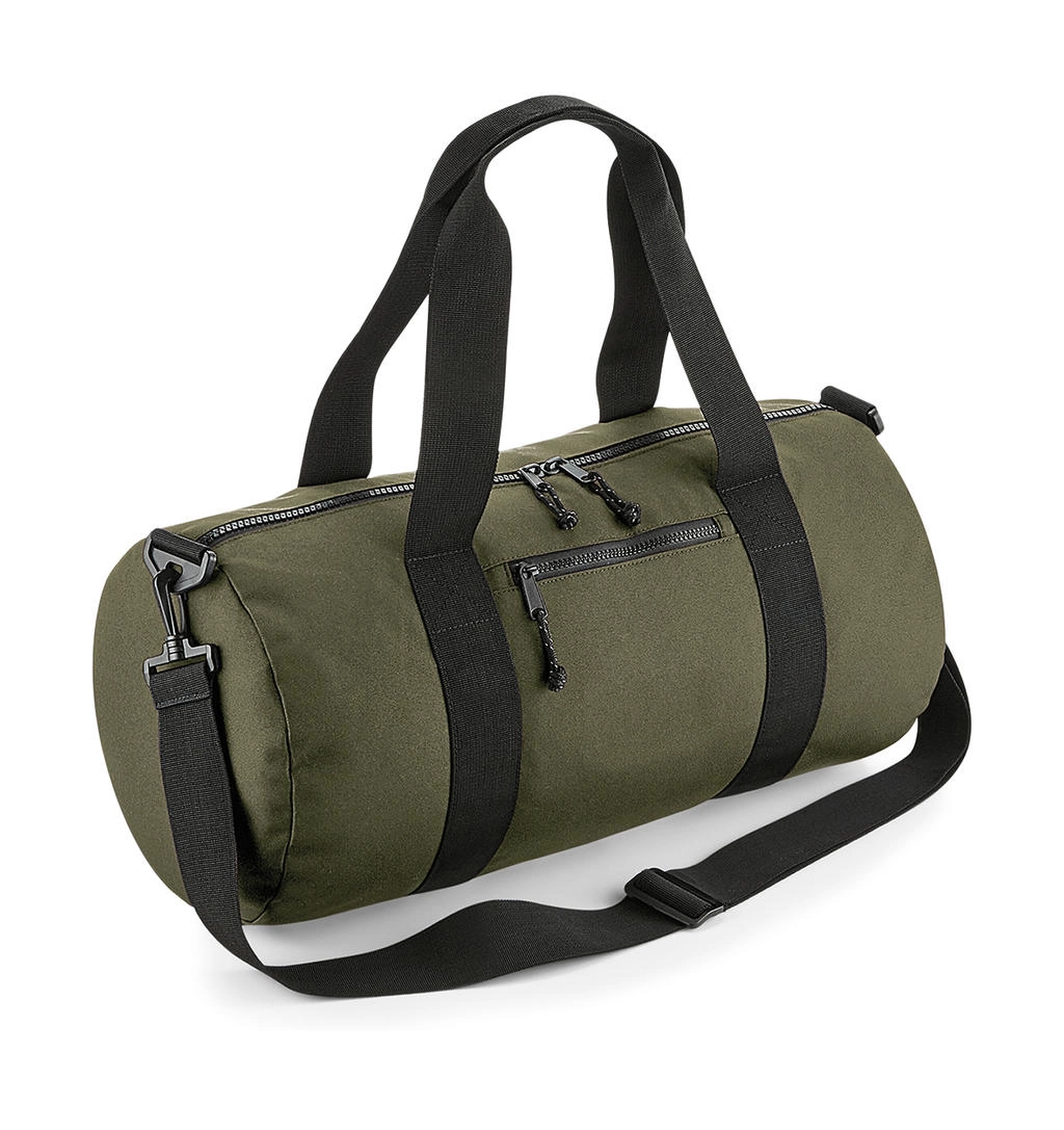 Recycled Barrel Bag zum Besticken und Bedrucken in der Farbe Military Green mit Ihren Logo, Schriftzug oder Motiv.