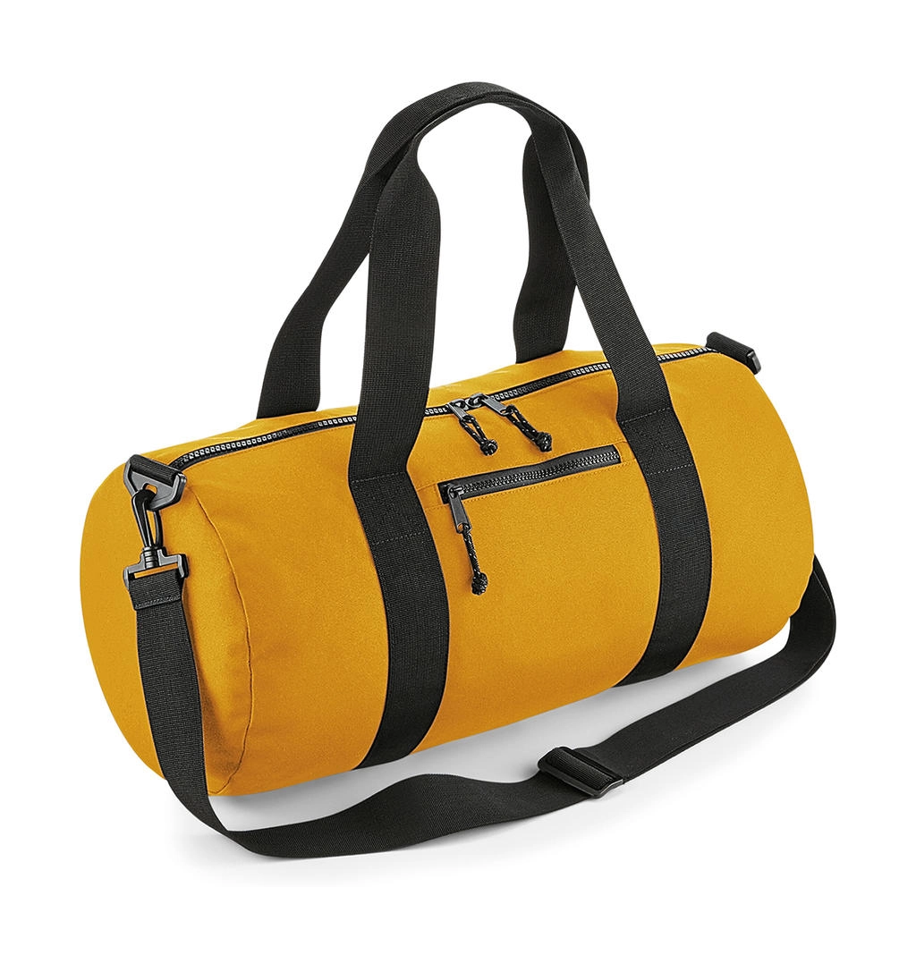 Recycled Barrel Bag zum Besticken und Bedrucken in der Farbe Mustard mit Ihren Logo, Schriftzug oder Motiv.
