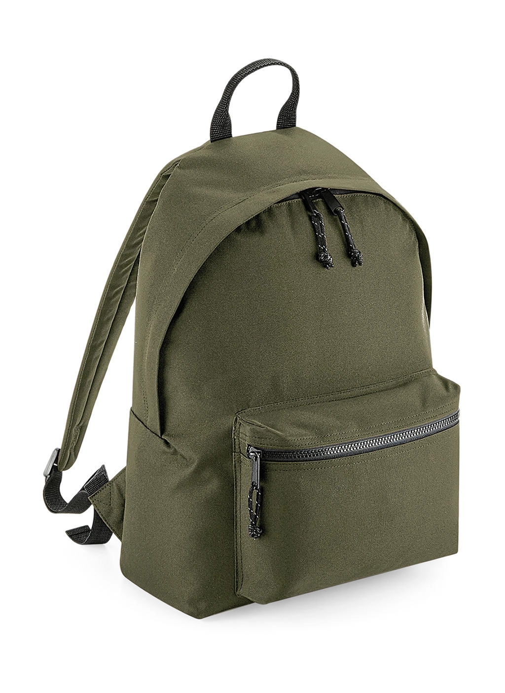 Recycled Backpack zum Besticken und Bedrucken in der Farbe Military Green mit Ihren Logo, Schriftzug oder Motiv.