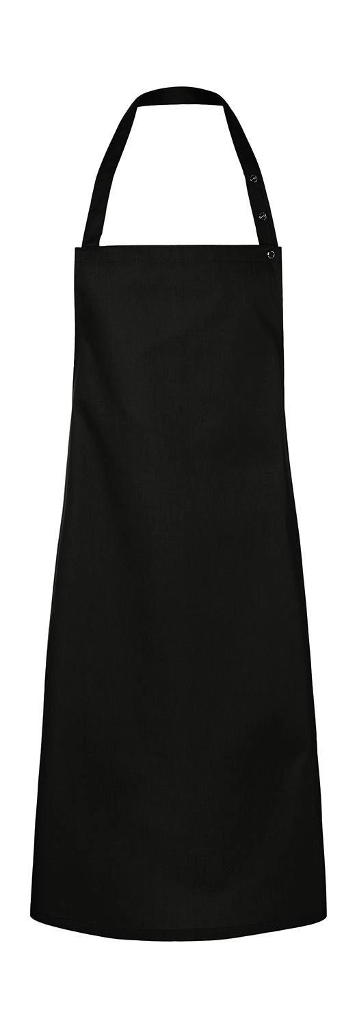 Bib Apron Press Stud Santorini zum Besticken und Bedrucken in der Farbe Black mit Ihren Logo, Schriftzug oder Motiv.