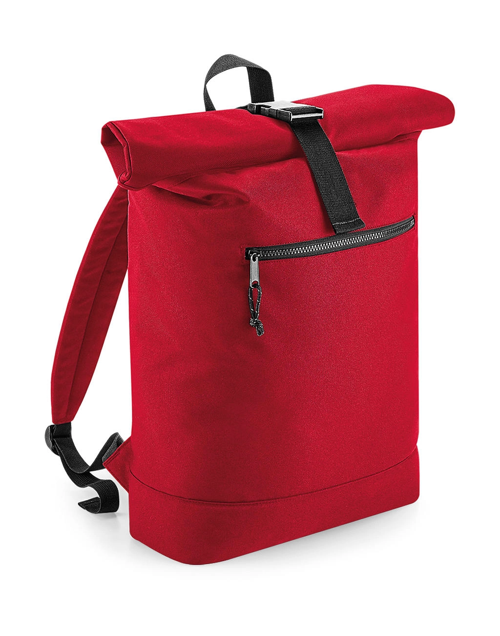Recycled Roll-Top Backpack zum Besticken und Bedrucken in der Farbe Classic Red mit Ihren Logo, Schriftzug oder Motiv.