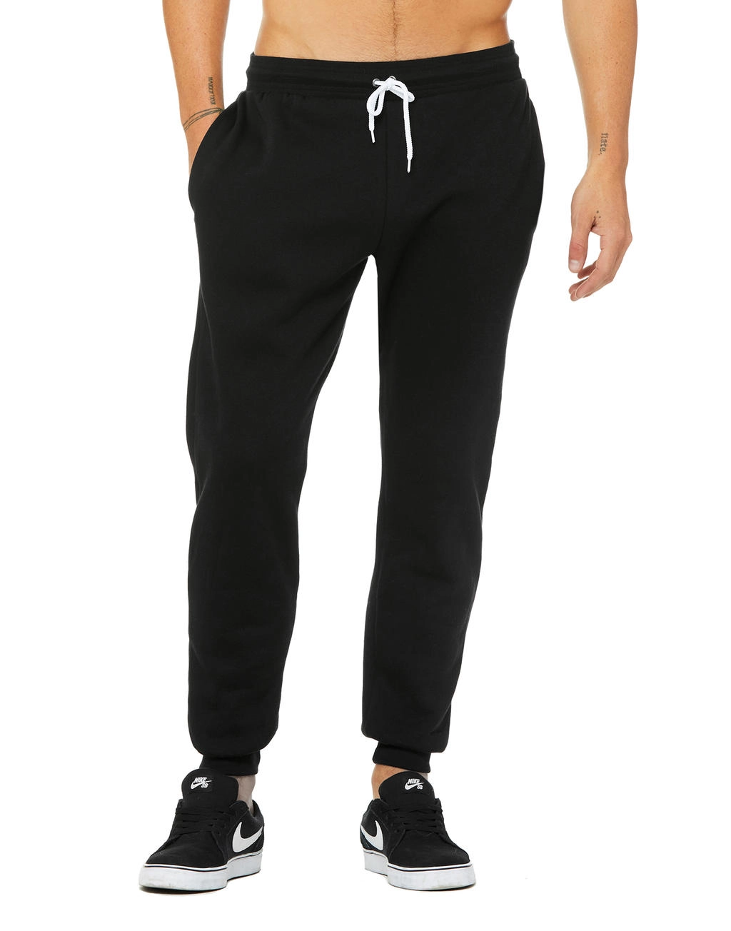 Unisex Jogger Sweatpants zum Besticken und Bedrucken in der Farbe Black mit Ihren Logo, Schriftzug oder Motiv.