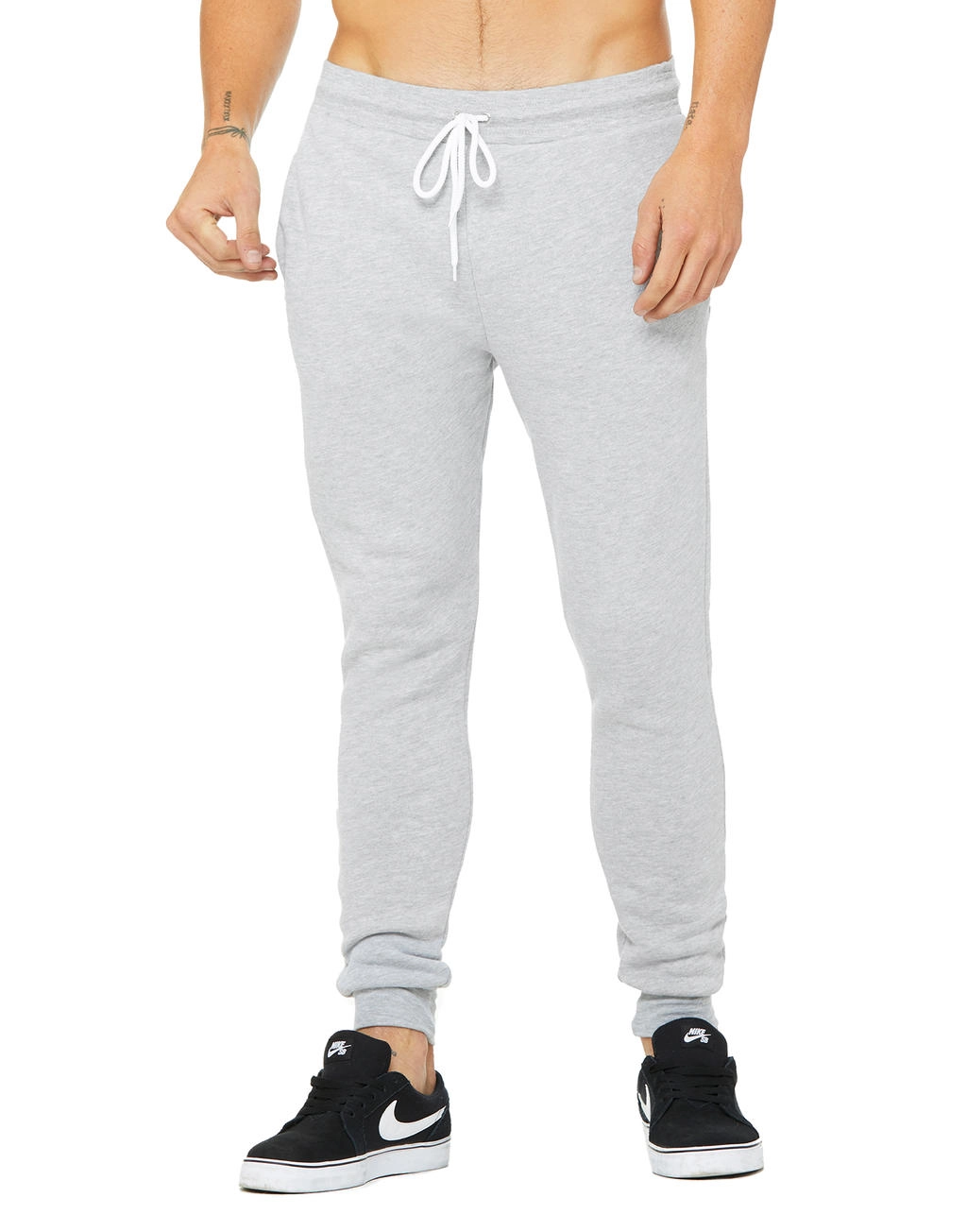 Unisex Jogger Sweatpants zum Besticken und Bedrucken in der Farbe Athletic Heather mit Ihren Logo, Schriftzug oder Motiv.
