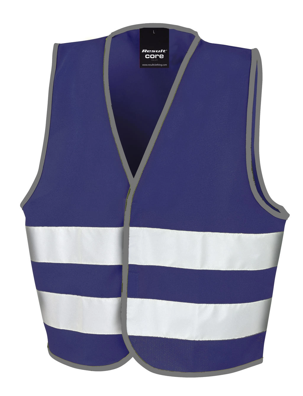 Junior Enhanced Visibility Vest zum Besticken und Bedrucken in der Farbe Navy mit Ihren Logo, Schriftzug oder Motiv.