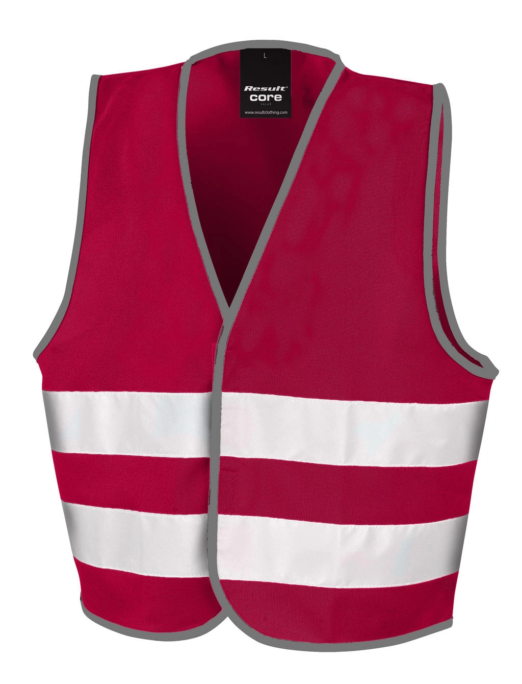 Junior Enhanced Visibility Vest zum Besticken und Bedrucken in der Farbe Burgundy mit Ihren Logo, Schriftzug oder Motiv.