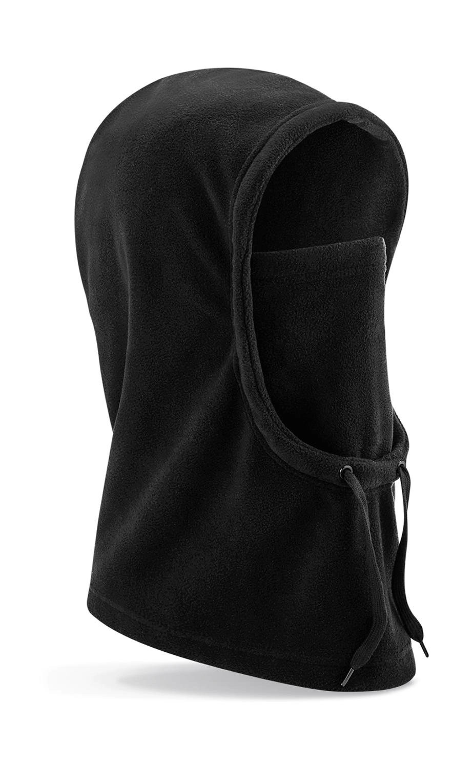 Recycled Fleece Hood zum Besticken und Bedrucken in der Farbe Black mit Ihren Logo, Schriftzug oder Motiv.