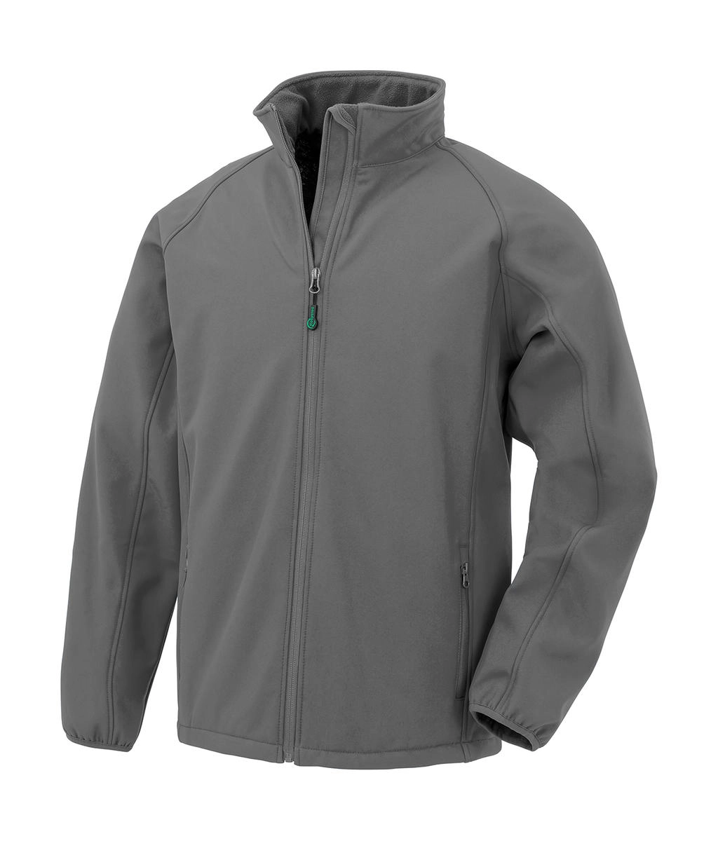 Men`s Recycled 2-Layer Printable Softshell Jacket zum Besticken und Bedrucken in der Farbe Workguard Grey mit Ihren Logo, Schriftzug oder Motiv.