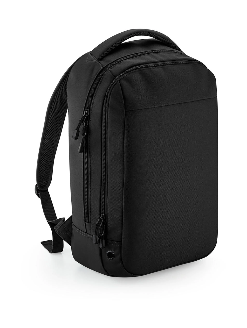Athleisure Sports Backpack zum Besticken und Bedrucken in der Farbe Black/Black mit Ihren Logo, Schriftzug oder Motiv.