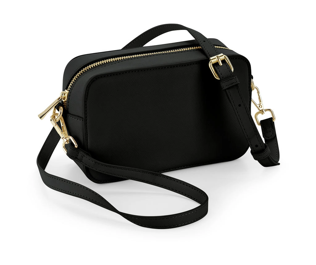 Boutique Structured Cross Body Bag zum Besticken und Bedrucken in der Farbe Black mit Ihren Logo, Schriftzug oder Motiv.