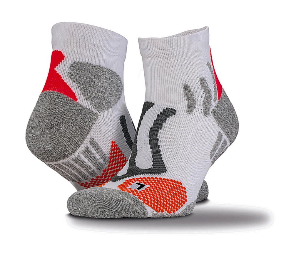 Technical Compression Sports Socks zum Besticken und Bedrucken in der Farbe White mit Ihren Logo, Schriftzug oder Motiv.