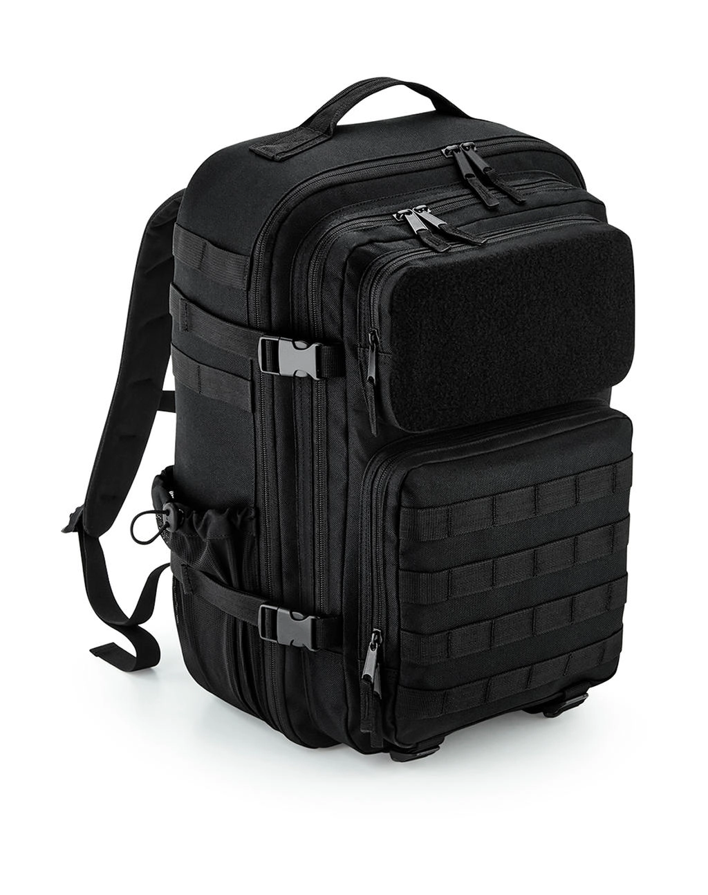 Molle Tactical 35L Backpack zum Besticken und Bedrucken in der Farbe Black mit Ihren Logo, Schriftzug oder Motiv.