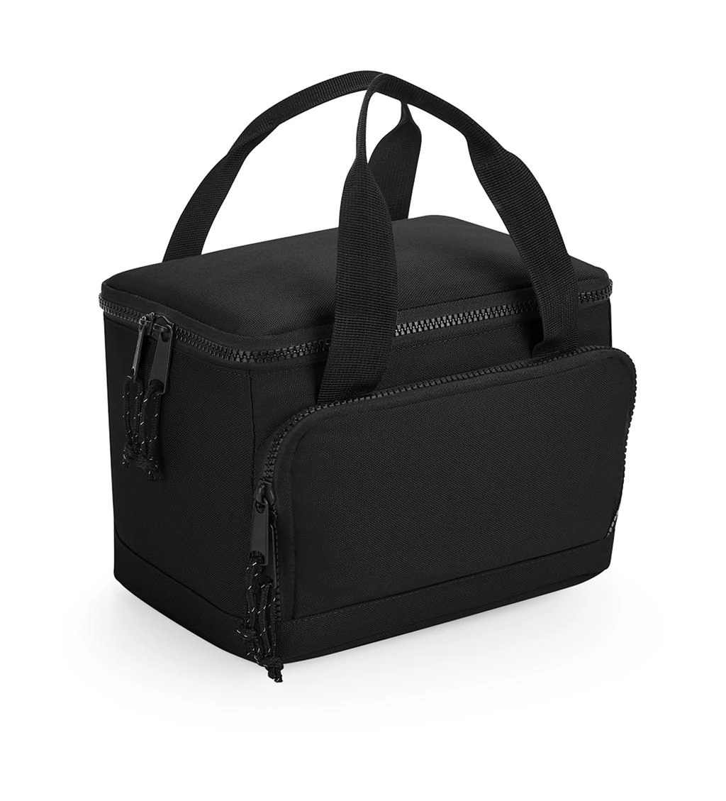Recycled Mini Cooler Bag zum Besticken und Bedrucken in der Farbe Black mit Ihren Logo, Schriftzug oder Motiv.