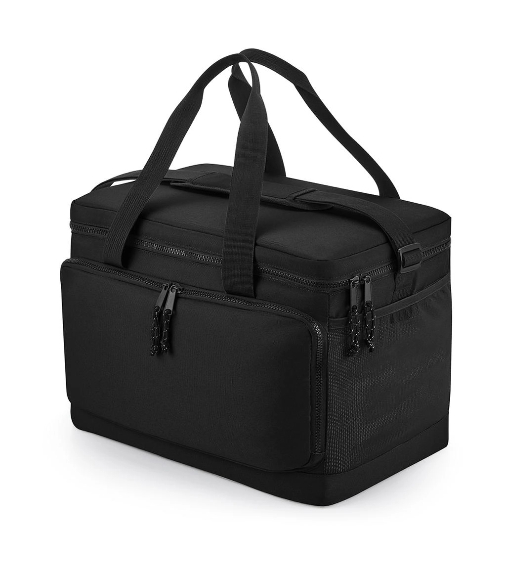 Recycled Large Cooler Shoulder Bag zum Besticken und Bedrucken in der Farbe Black mit Ihren Logo, Schriftzug oder Motiv.