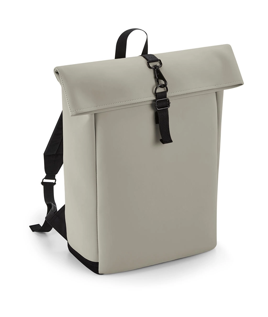Matte PU Rolltop Backpack zum Besticken und Bedrucken in der Farbe Clay mit Ihren Logo, Schriftzug oder Motiv.