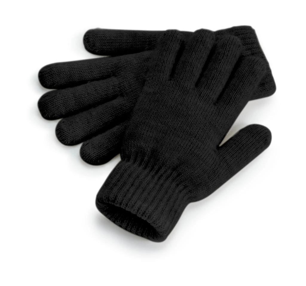 Cosy Ribbed Cuff Gloves zum Besticken und Bedrucken in der Farbe Black Marl mit Ihren Logo, Schriftzug oder Motiv.