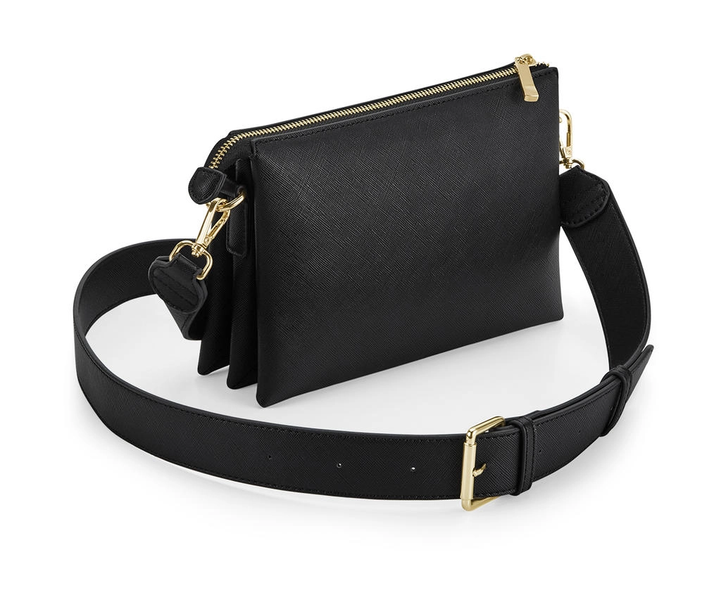 Boutique Soft Cross Body Bag zum Besticken und Bedrucken in der Farbe Black mit Ihren Logo, Schriftzug oder Motiv.