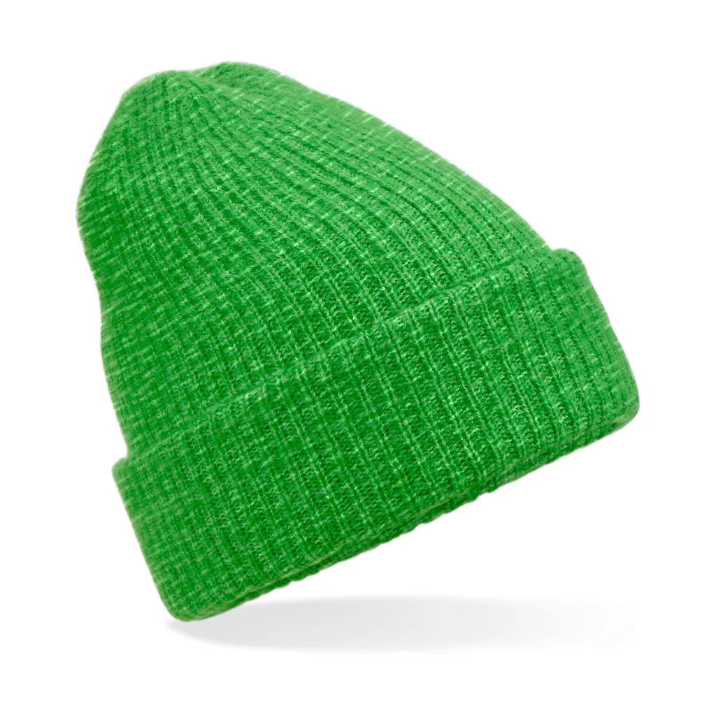 Colour Pop Beanie zum Besticken und Bedrucken in der Farbe Bright Green mit Ihren Logo, Schriftzug oder Motiv.