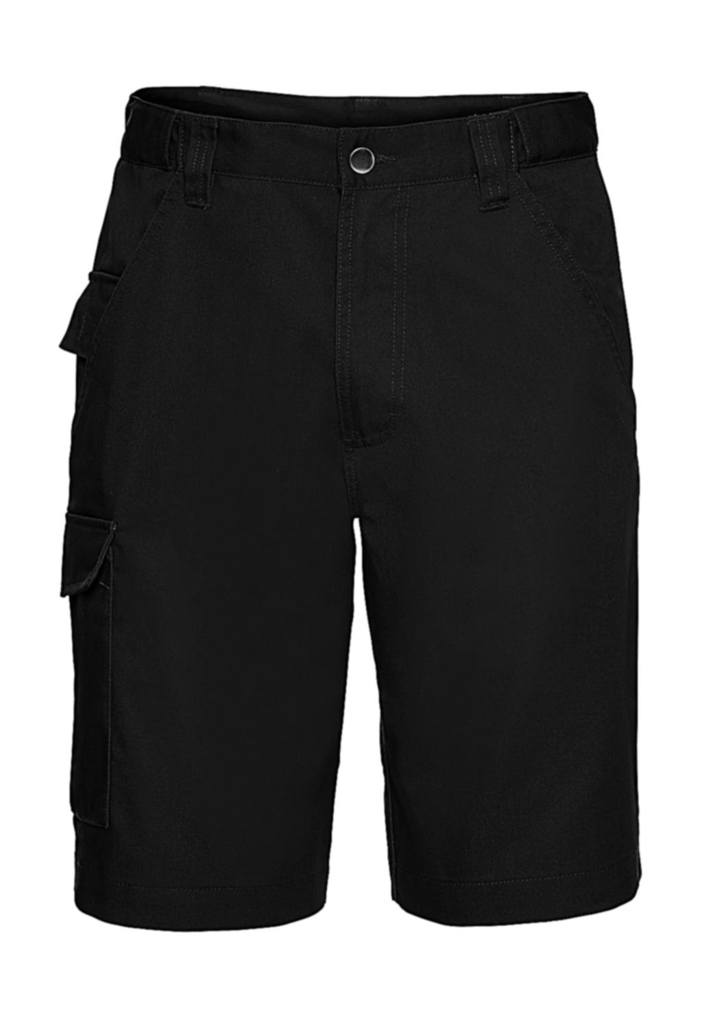 Twill Workwear Shorts zum Besticken und Bedrucken in der Farbe Black mit Ihren Logo, Schriftzug oder Motiv.