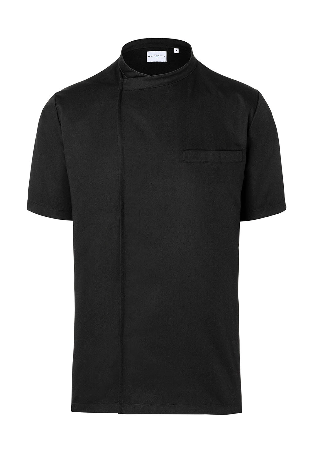 Chef`s Shirt Basic Short Sleeve zum Besticken und Bedrucken in der Farbe Black mit Ihren Logo, Schriftzug oder Motiv.