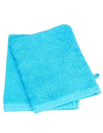 Washcloth zum Besticken und Bedrucken in der Farbe Aqua Blue mit Ihren Logo, Schriftzug oder Motiv.