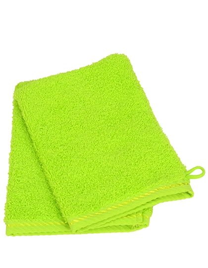 Washcloth zum Besticken und Bedrucken in der Farbe Lime Green mit Ihren Logo, Schriftzug oder Motiv.