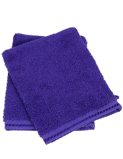 Washcloth zum Besticken und Bedrucken in der Farbe Purple mit Ihren Logo, Schriftzug oder Motiv.