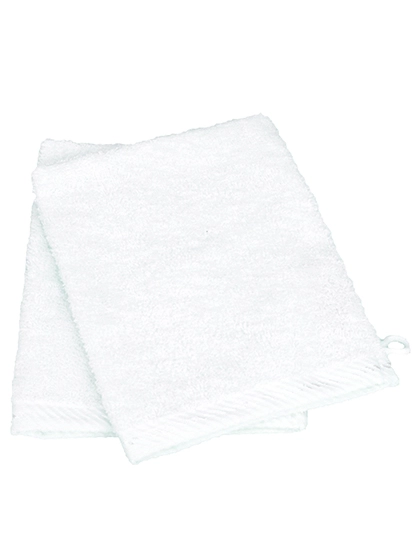 Washcloth zum Besticken und Bedrucken in der Farbe White mit Ihren Logo, Schriftzug oder Motiv.