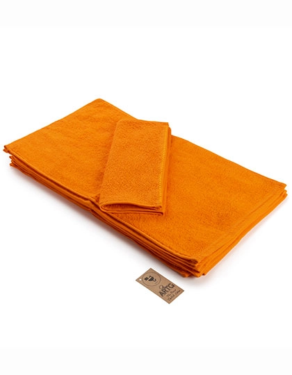 Guest Towel zum Besticken und Bedrucken in der Farbe Bright Orange mit Ihren Logo, Schriftzug oder Motiv.