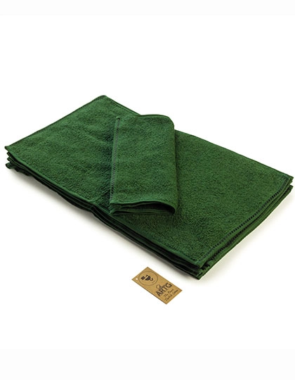 Guest Towel zum Besticken und Bedrucken in der Farbe Dark Green mit Ihren Logo, Schriftzug oder Motiv.