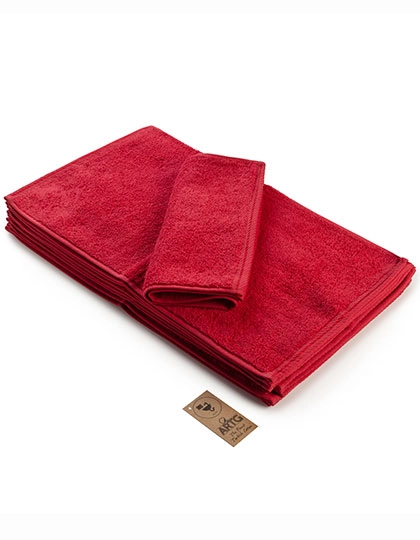 Guest Towel zum Besticken und Bedrucken in der Farbe Deep Red mit Ihren Logo, Schriftzug oder Motiv.