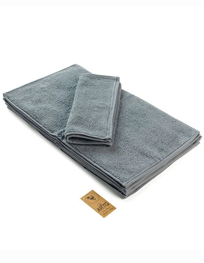 Guest Towel zum Besticken und Bedrucken in der Farbe Jeans Blue mit Ihren Logo, Schriftzug oder Motiv.