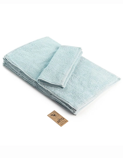Guest Towel zum Besticken und Bedrucken in der Farbe Light Blue mit Ihren Logo, Schriftzug oder Motiv.