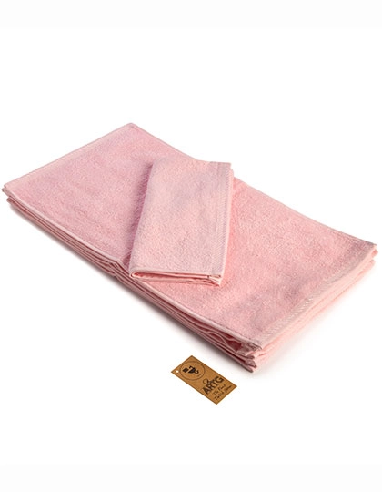Guest Towel zum Besticken und Bedrucken in der Farbe Light Pink mit Ihren Logo, Schriftzug oder Motiv.