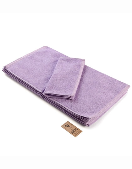 Guest Towel zum Besticken und Bedrucken in der Farbe Light Purple mit Ihren Logo, Schriftzug oder Motiv.