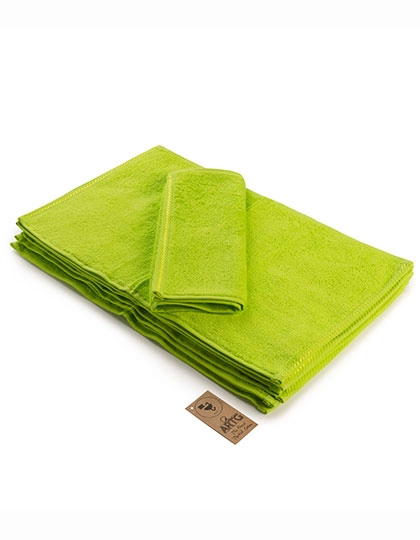 Guest Towel zum Besticken und Bedrucken in der Farbe Lime Green mit Ihren Logo, Schriftzug oder Motiv.