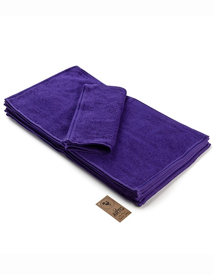 Guest Towel zum Besticken und Bedrucken in der Farbe Purple mit Ihren Logo, Schriftzug oder Motiv.