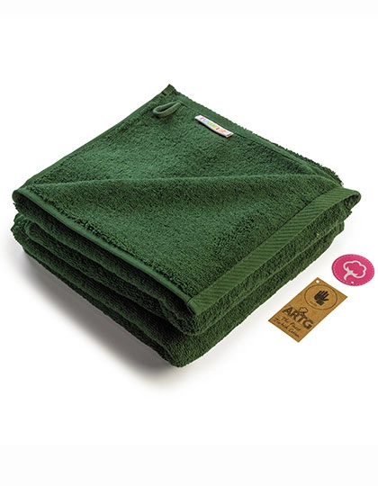 Fashion Hand Towel zum Besticken und Bedrucken in der Farbe Dark Green mit Ihren Logo, Schriftzug oder Motiv.