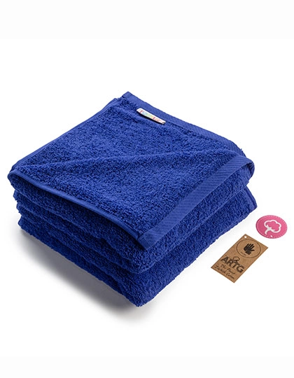 Fashion Hand Towel zum Besticken und Bedrucken in der Farbe True Blue mit Ihren Logo, Schriftzug oder Motiv.