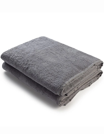 Bath Towel zum Besticken und Bedrucken in der Farbe Anthracite Grey mit Ihren Logo, Schriftzug oder Motiv.